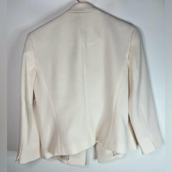 NWT ANNE KLEIN Cascade-Lapel Collar Open Front Jacket Suit Blazer Size 2 - Picture 4 of 11